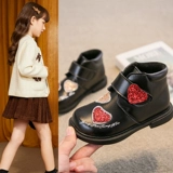 Martens, флисовые ботинки, демисезонные детские короткие сапоги для принцессы, из натуральной кожи