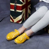 Осенняя детская обувь для кожаной обуви, наряд маленькой принцессы, коллекция 2023, из натуральной кожи, в корейском стиле