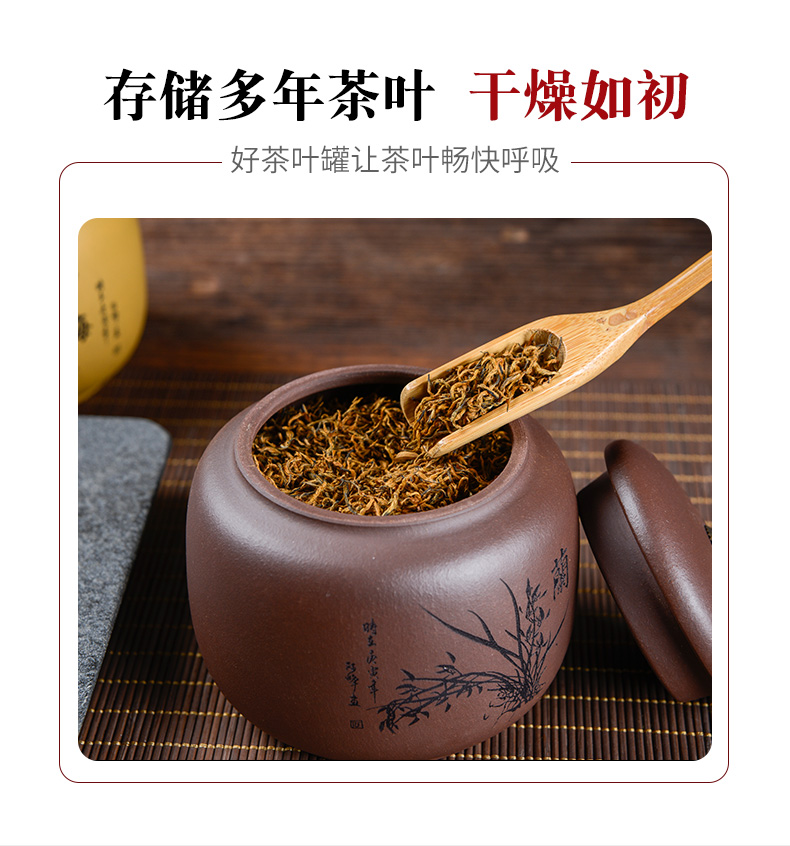 Yixing purple sand tea pot size small seal pot pu 'er wake receives storage tanks of household ceramic POTS gift box