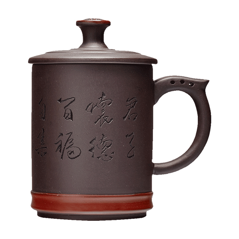 Statute of mud TaoGe yixing purple sand cup with cover office ceramic large capacity make tea keller cup tea cup