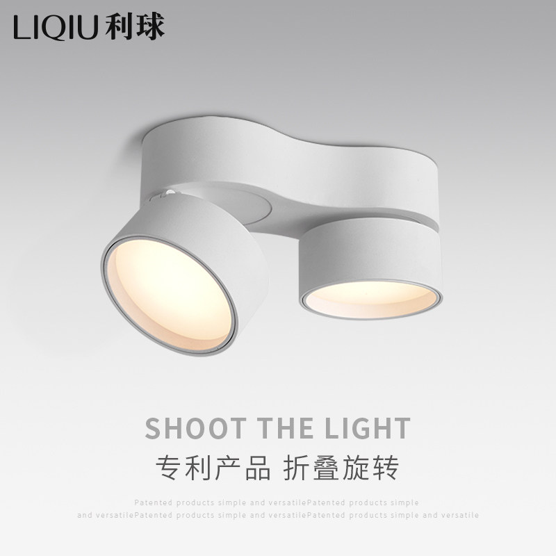 Min fitting cylinder light LED ceiling lamp free of bore bucket liner light bean bile no main lamp design suction top double head astigmatism cylinder lamp