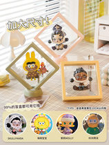 Dollhouse display stand single transparent dust cover box hand-made photo frame stand blind box storage box Bubble Mart