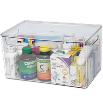 Transparent Medicine Box Home Dress Medicine Containing Box Home Medicine Containing Cabinet Kit Dorm Room Large Finishing Basket Small