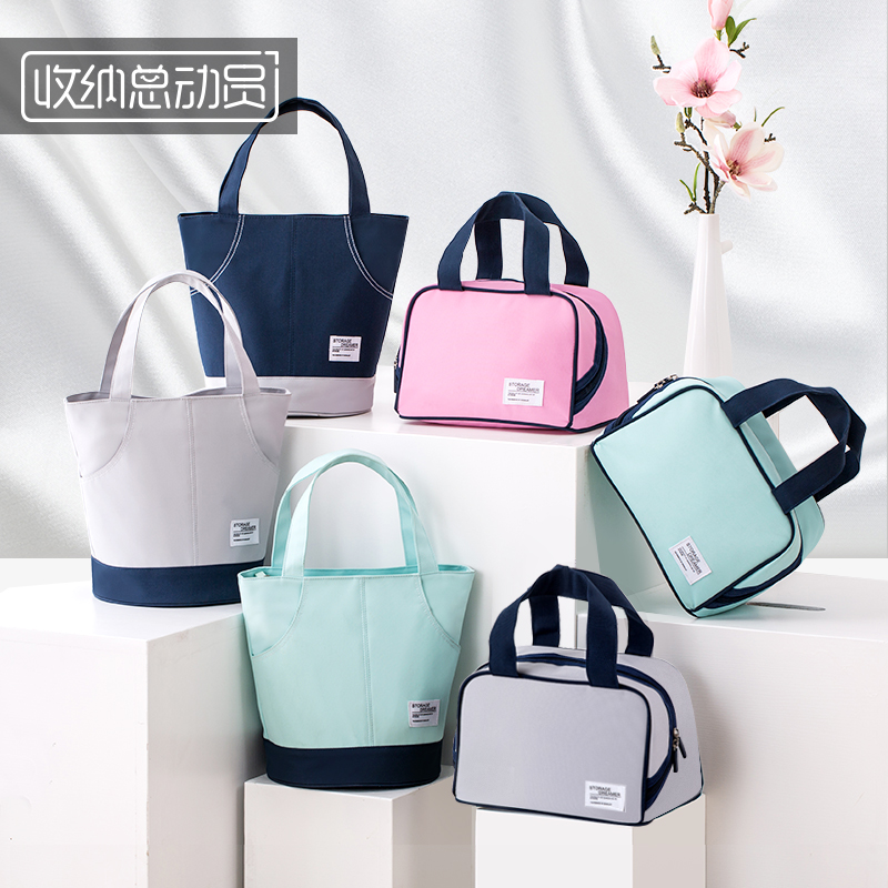 Aluminum Foil Insulation Lunch Bag Female Handbag Canvas
