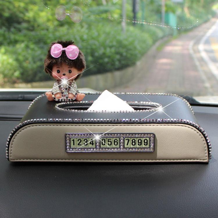 Suitable for BMW Benz Audi car tissue box car toilet paper box cute set seat car interior decoration removable toilet paper box