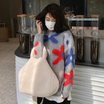 Wei Yanni Santa Rita autumn and winter warm flower Flower pullover sweater female