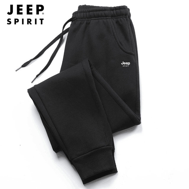 JEEP Jeep ຜູ້ຊາຍຝ້າຍບໍລິສຸດ sweatpants ພາກຮຽນ spring ຂະຫນາດໃຫຍ່ leggings ກິລາ pants ຜູ້ຊາຍໄຂມັນບວກກັບໄຂມັນຂະຫນາດໃຫຍ່ pants ບາດເຈັບແລະ