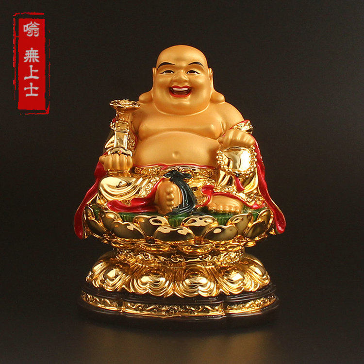 The Miele Bodhisattva Small Buddha Statue Big Belly Laughs Buddha Ruyi Buddha Cloth Bag Monk Resin Handicraft Mascot Auspicious Pendulum