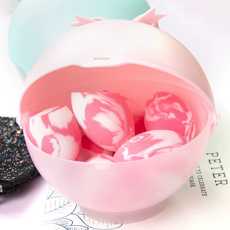 Qilidi Beauty Egg Powder Puff Storage Box Storage Candy Box Snack Jewelry Storage Large Capacity