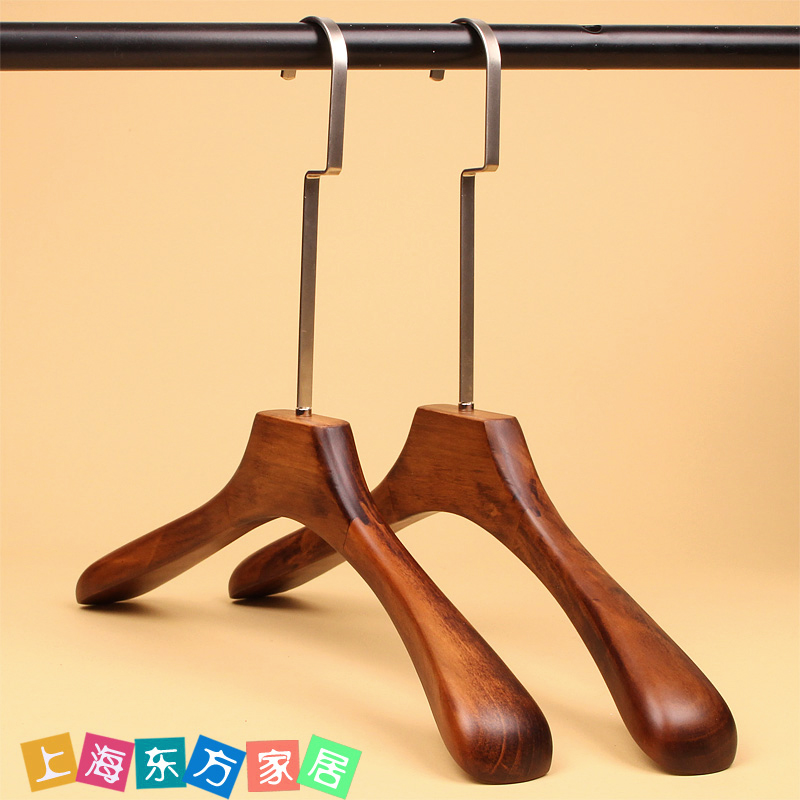 Clothing store solid wood hangers wholesale adult men and women suit hangers coat hangers wooden clothes hangers