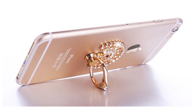 Điện thoại di động khóa vòng khóa vòng đeo kim loại dán Apple 8 Huawei nói chung kim loại từ khóa lười nam và nữ vivo Apple X phụ kiện vòng đa chức năng gọi flash siêu mỏng - Nhẫn nhẫn cưới cartier