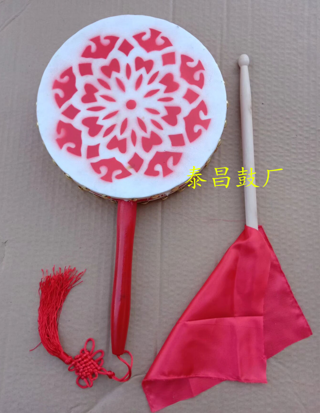 Hot Bau Drum Bull Leather Drum Fan drum Jingxi Taiping Daughter Drum Tong Heart Drums Rhyme Dance Props Tibetan Dance Drum