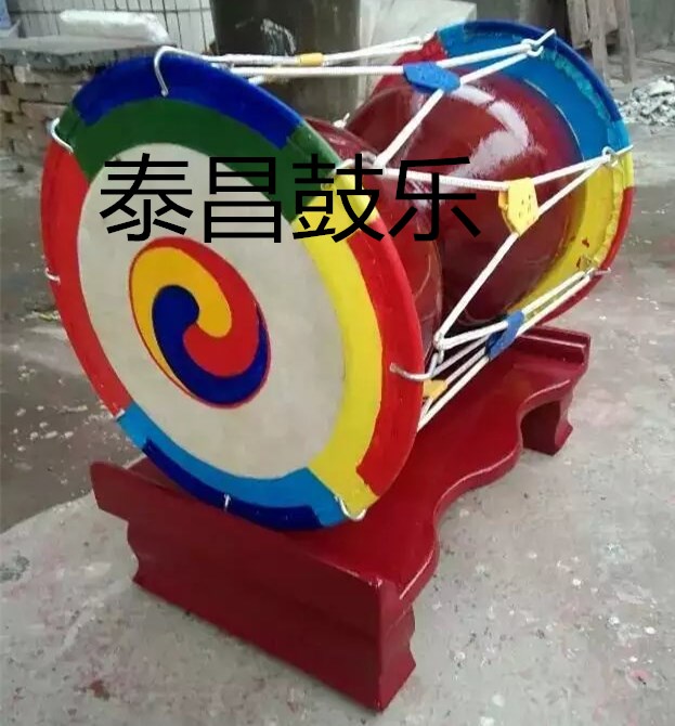 Adult North Korean long drum pull rope drum Korean drum painted cowhide drum ornamental drum display drum