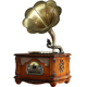 máy nghe nhạc đĩa than victrola Máy ghi âm châu Âu retro ghi đĩa CD máy LP phòng khách mềm trang trí hoài cổ đài phát thanh cũ - Máy hát 	đầu đĩa than cổ