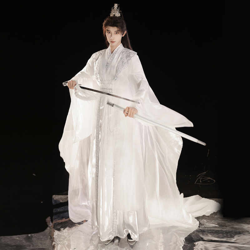 Original Hanfu 2026 New Spring and Autumn White Flowing Style Unisex Trailing Ancient Style Suit Gentleman Cosplay Costume Ancient Clothing Original Hanfu 2026 New Spring and Autumn White Flowing Style Unisex Trailing Ancient Style Suit Gentleman Cosplay Costume Ancient Clothing