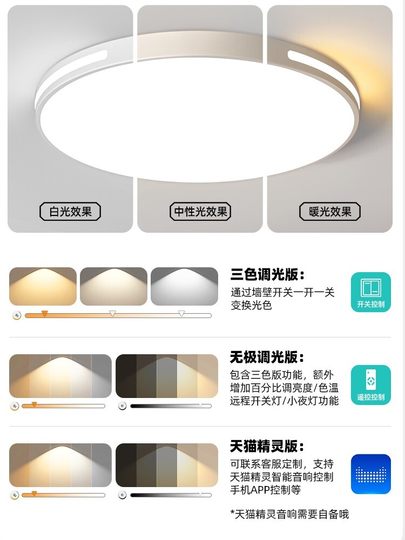 LED ceiling master bedroom light 2025 new modern simple living room light round balcony aisle room light