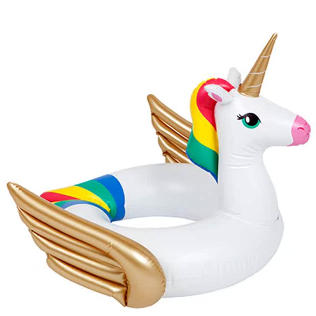 Mới bé dễ thương có thể điều chỉnh chia đôi flamingo bơi vòng nam cô gái hornbill phim hoạt hình nổi phao tam