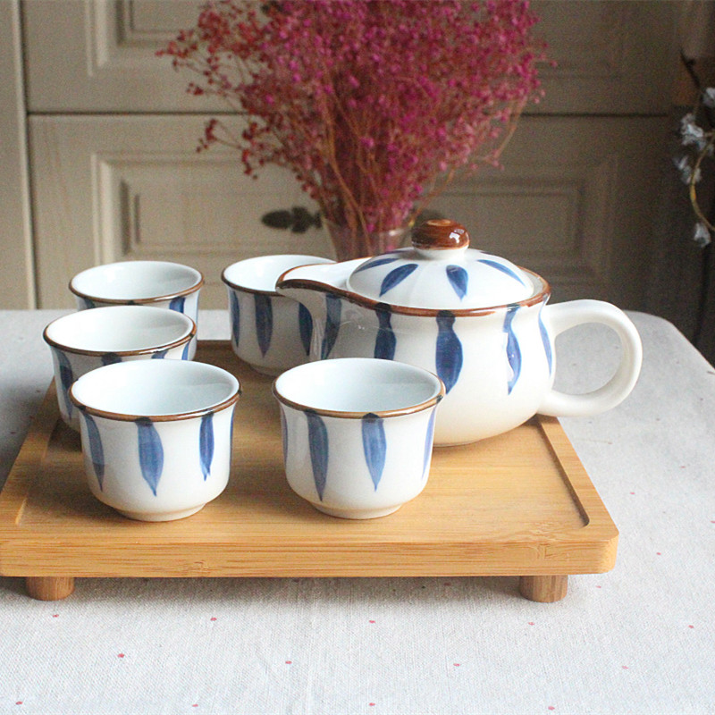 Mini teapot day style teapot tea cup suit Kung Fu teapot glaze Lower color small tea cup minimalist for home dining room