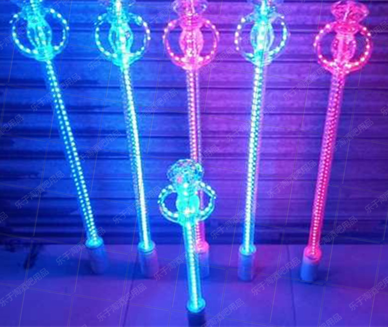 Led luminous sceptre Wine Bar Spread Wine Scepter Beauty Walking Show Queen Zen Scepter Award Beauty Cane Hand Lift