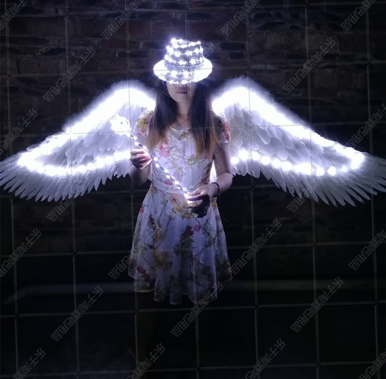 Bar Luminous Scepter LED Angel Butterfly Wings Nightclub to perform a flower field selection of beauty shawl crown magic wand