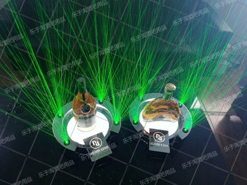 Bar light-emitting laser wine seat wine base high-grade stainless steel wine seat light-emitting wine rack wine passer XO wine holder