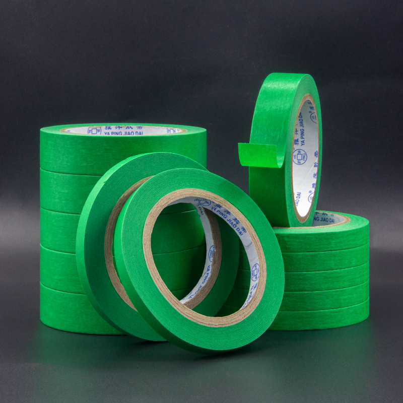 Green high stickiness and paper adhesive tapes 50 m large rolls of paint with spray paint metextured paper furnishing with beauty-sewn colour-separated paper whole box