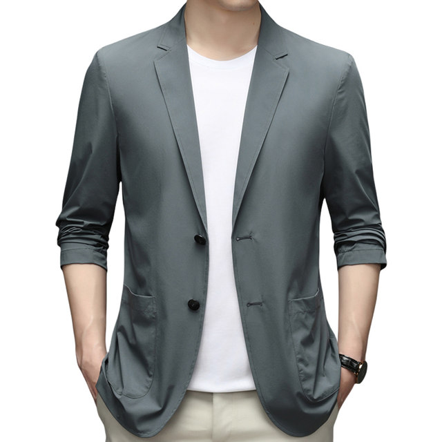 Woodpecker ice silk suit men's sun protection summer casual men's small suit single suit jacket ພາກຮຽນ spring and summer single piece ultra-thin