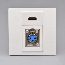 Type 86 female XLR audio panel straight HDMI HD XLR female microphone wall socket 2 0hdmi