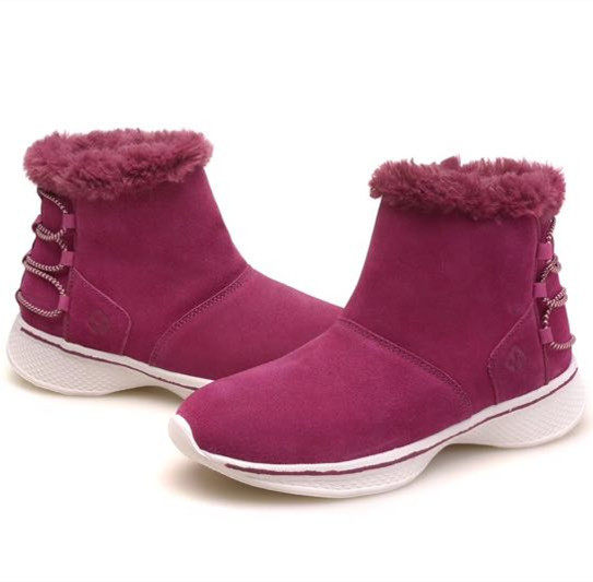 Salamann Autumn Winter Style Fashion Wave Shoes Medium-high Cylinder Snowy Boots Woman Warm Medium Suede Cotton Shoes 96092