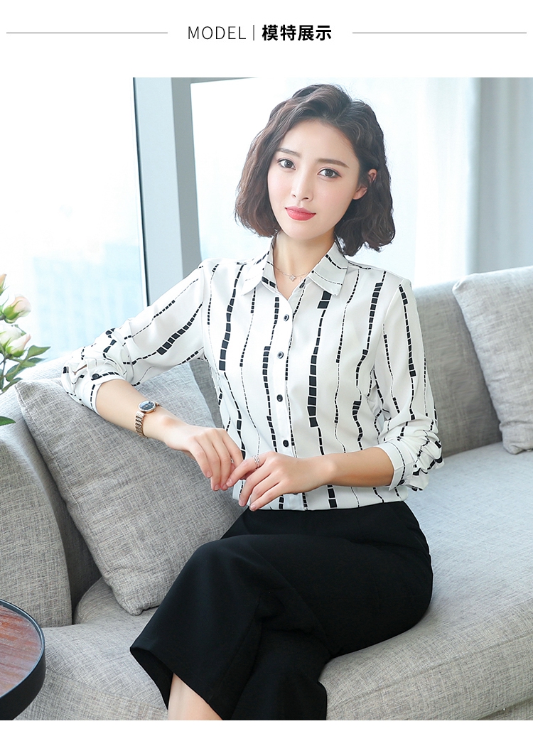 Mẹ trẻ xuân mới áo sơ mi dài tay phong cách thời trang nữ trung niên dáng người mảnh khảnh OL kinh doanh mặc áo sơ mi - Cộng với kích thước quần áo những mẫu đầm đẹp