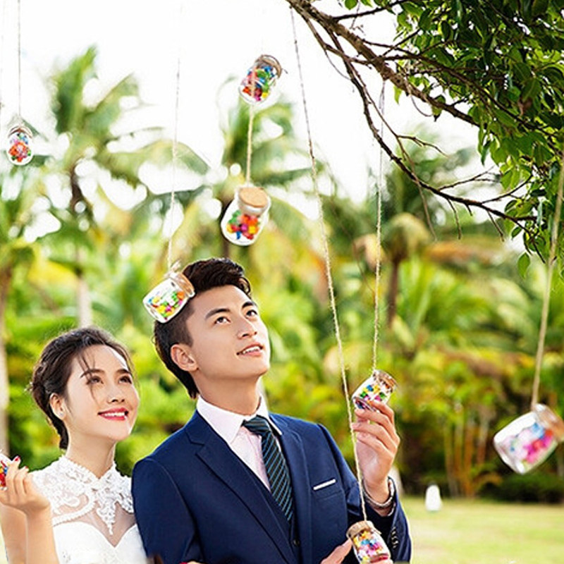 Decorations Bridal Props Adults Wedding Wedding Wedding wedding dress Exterior View Brigade Shooting Night Scene Photo Wishing Bottle Transparent Pendant