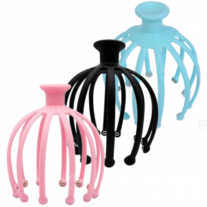 12 claw scalp massager steel 18 Pearl head grip massage claw scratching head ball bearing relaxing eight-claw fish head massage