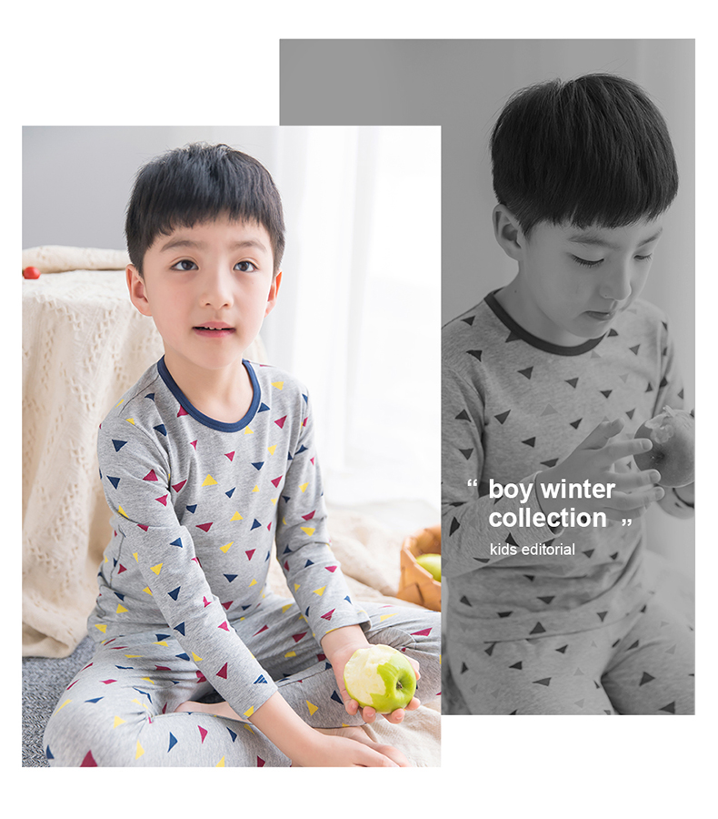 Top đồ lót dưa dưa nhiệt bé trai lớn nam thun cotton mềm mại top quần mùa thu đồ ngủ - Quần áo lót quần áo bé trai