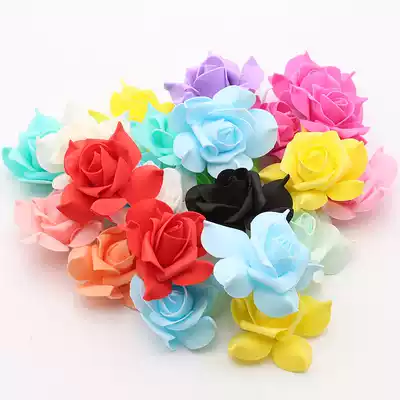 Simulation PE Rose head multi-layer simulation foam rose flower diameter 7cm fake flower ball material