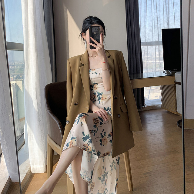 FTGUOGE suit jacket 2023 spring new high-end fashion temperament goddess fan shoulders commuting small suit