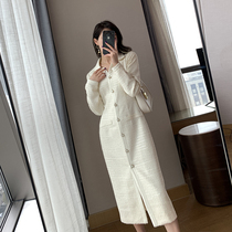 Goothic Custom White Dress Dress 2022 Autumn Winter New Style Retro Temperament Goddess Van Little Savy Wind Long Skirt
