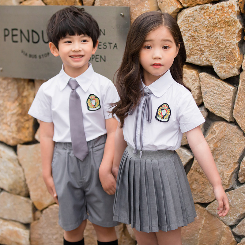 School Uniform Suit Elementary School Students Summer Clothes 61 Play Out of Children's Poetry Recited Kindergarten Garden Suit Graduation Photos clothes