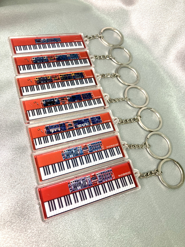 Pixel Style Nord Series Acrylic Keychain Synthesizer Keyboard Electronic Music Instrument Peripherals