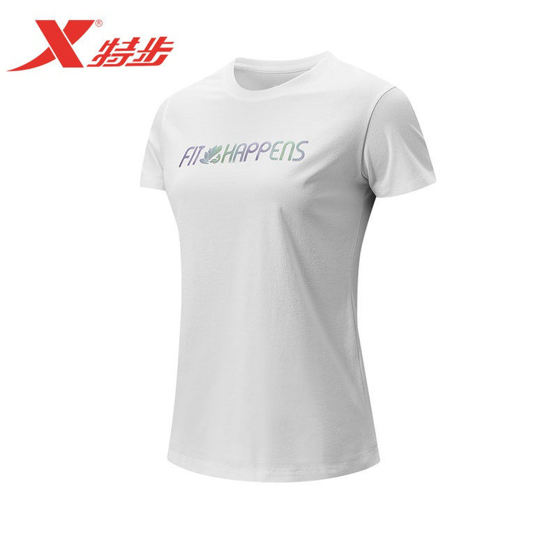 XTEP women's short-sleeved 2021 summer new casual running half-sleeve sports quick-drying women's T-shirt top 979228010336