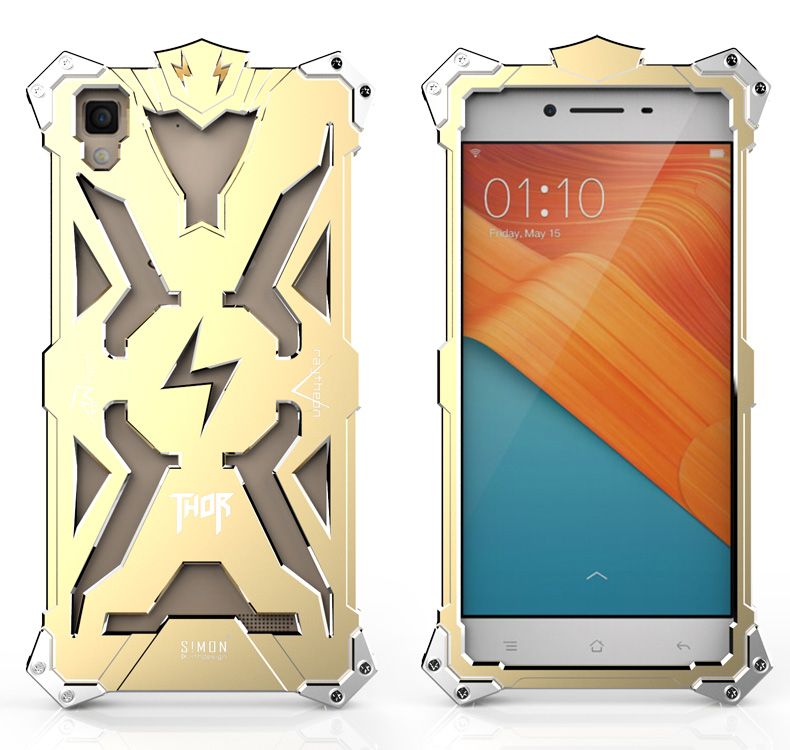 SIMON THOR Aviation Aluminum Alloy Shockproof Armor Metal Case Cover for OPPO R7 Plus & OPPO R7S & OPPO R7