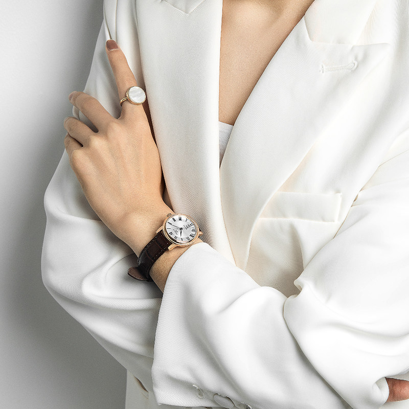 Tissot Tissot 2020 Carson Zhenwo Leather Strap Mechanical Women's Watch T122.207.36.033.00