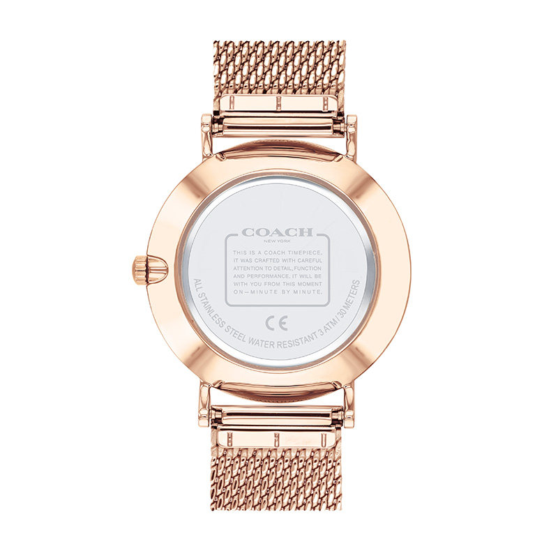 Coach/Coach Watch for Women Perry Milan Braided Steel Band Quartz Watch for Women