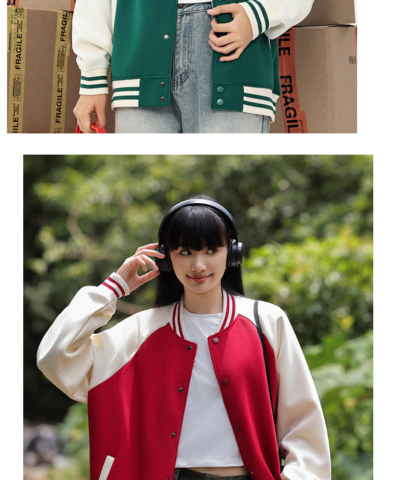 товар из китая 定制棒球服卫衣印logo字高端重磅班服工作服外套长袖开衫定做情侣 Jian Yue