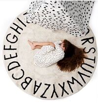 ins Nordic round letter carpet baby photography baby crawling non-slip super large game pad tent pad tent pad