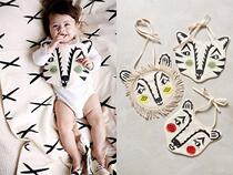 INS explosive with cute heirloom series domineering leak Tiger saliva towel baby bib
