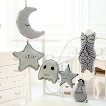 ins star night luminous star pillow childrens room baby comfort decoration doll bedside cushion pillow