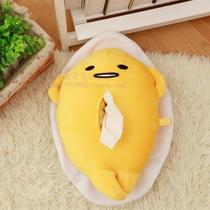 Omelette plush doll model room decoration car tissue set pumping paper box Cute cartoon car tissue box