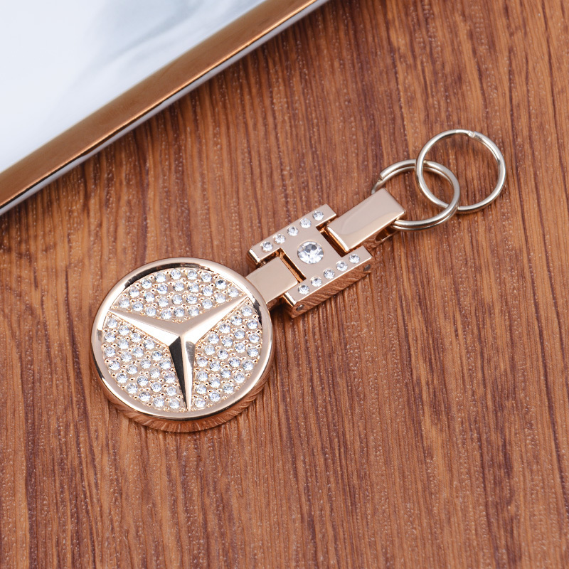 Car Keychain, Exquisite Diamond-Encrusted Buckle, Double-Sided Diamond Key Ring, Car Logo Key Chain Pendant Decoration Car Keychain, Exquisite Diamond-Encrusted Buckle, Double-Sided Diamond Key Ring, Car Logo Key Chain Pendant Decoration