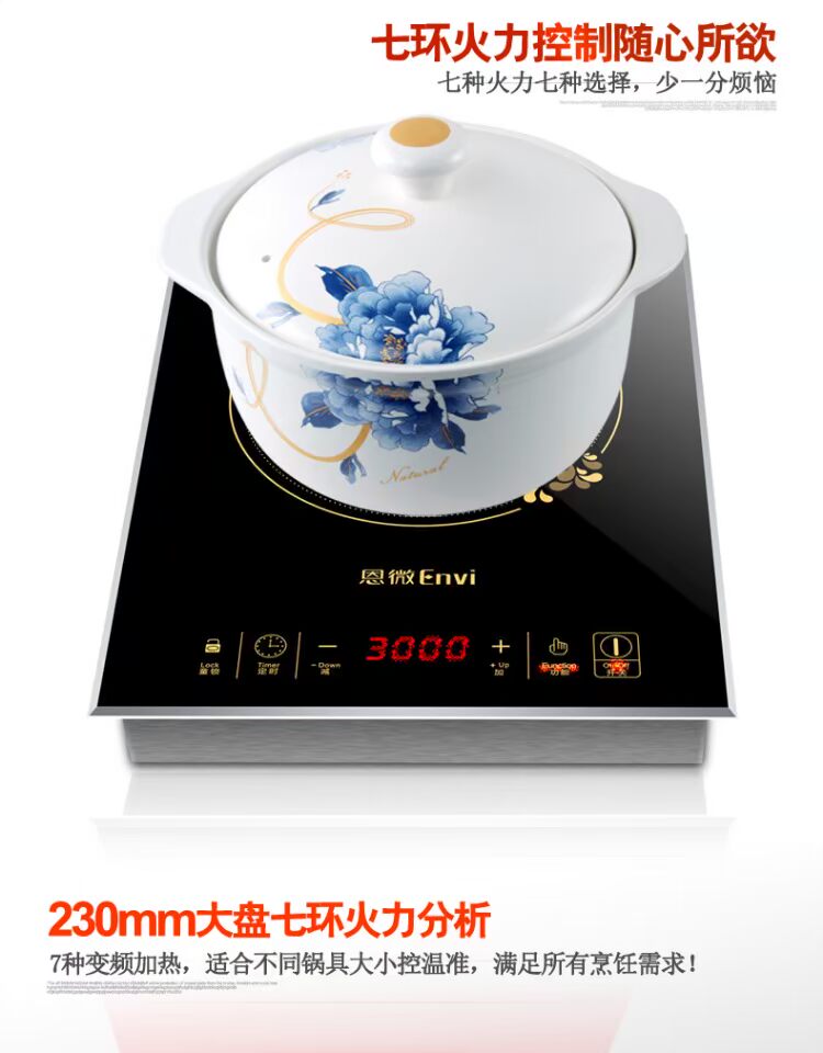 En bếp điện cực nhỏ nhúng bếp cảm ứng thương mại nhà bếp gắn 3000W công suất cao đối lưu lò đơn bếp từ ferroli