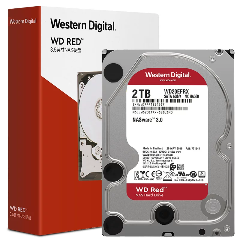 Western Digital (WD) Red Disk PLUS WD20EFPX/ZX vertical recording NAS storage mechanical hard drive 2TB